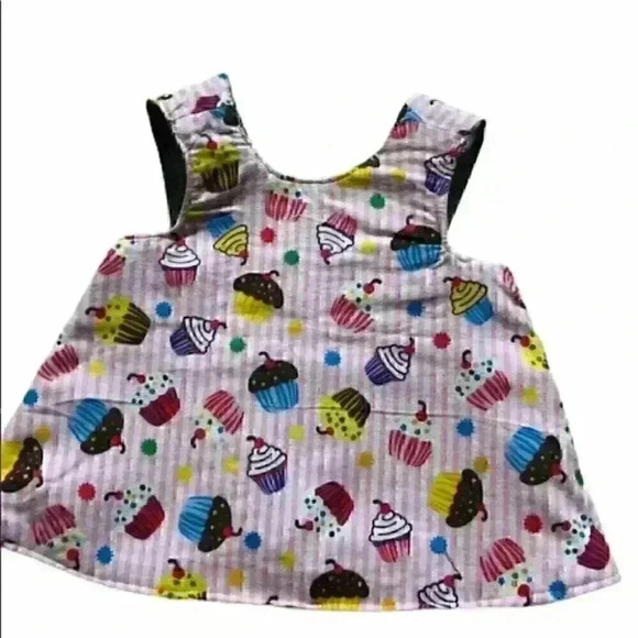 Denim patchwork cupcake pinafore 12-18 mo - Picture 2 of 8